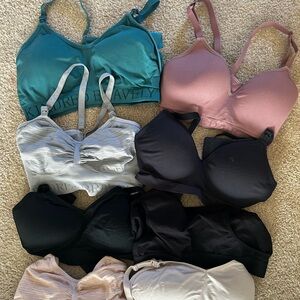 Nine (9) Kindred Bravely Black and Pink Bras Collection - Bundle/lot